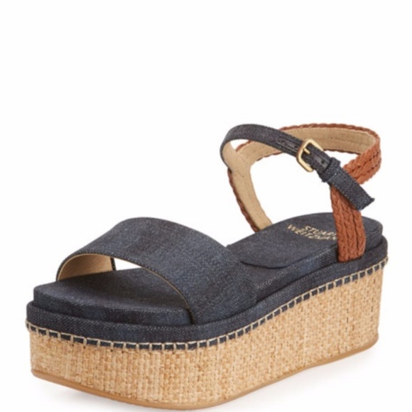 Stuart Weitzman Yourway Denim Platform Sandal - Picture 3 of 8